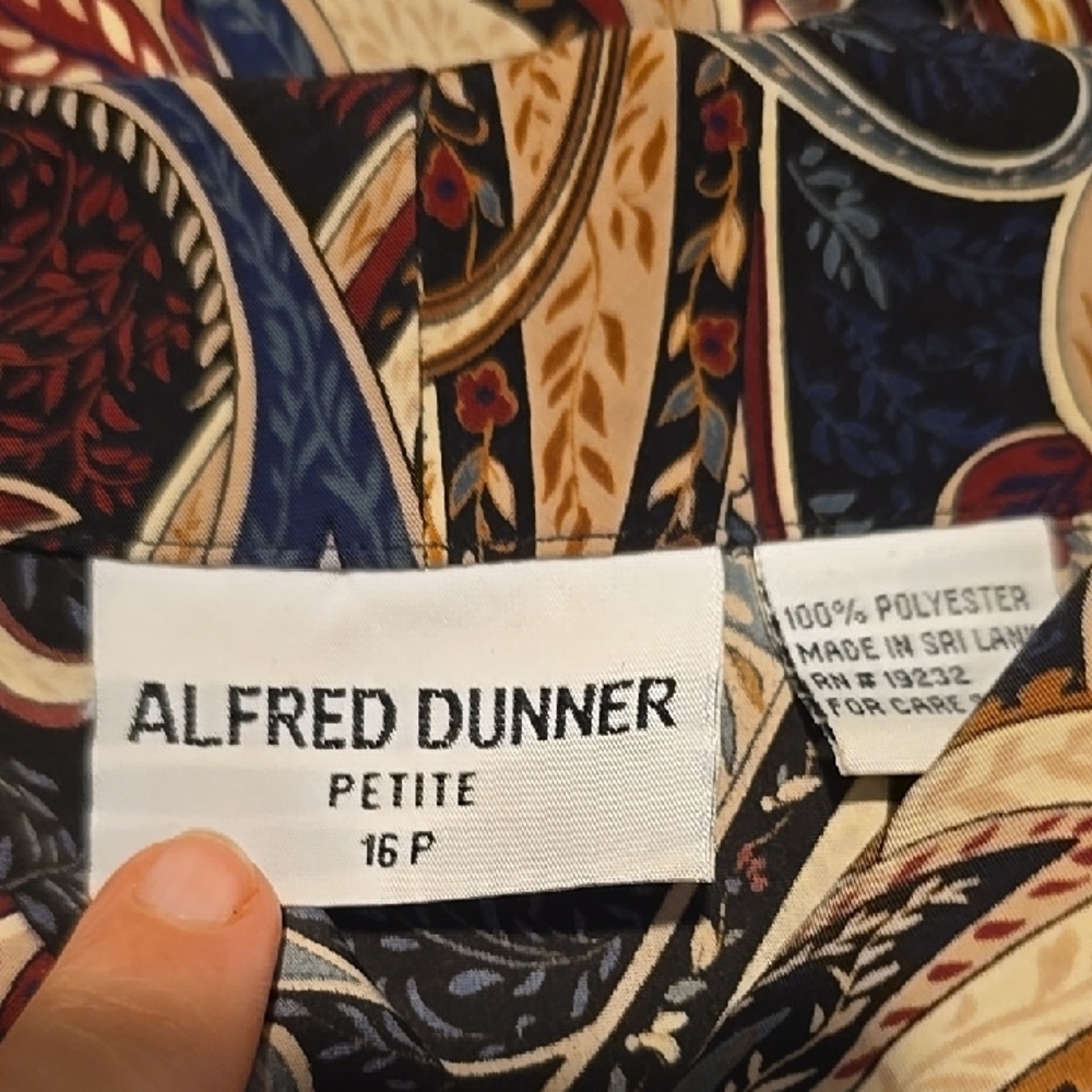 Alfred Dunner Paisley Long Sleeve Top 16P - Picture 2 of 3